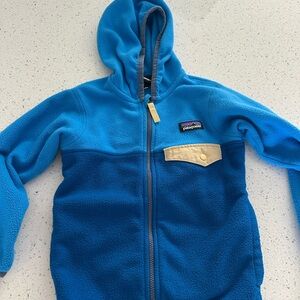 Patagonia Blue Fleece Hoodie Casual Outdoor Sweatshirt